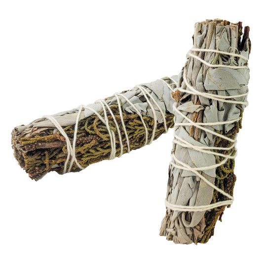 White Sage & Juniper 4" Bundle Smudge Stick