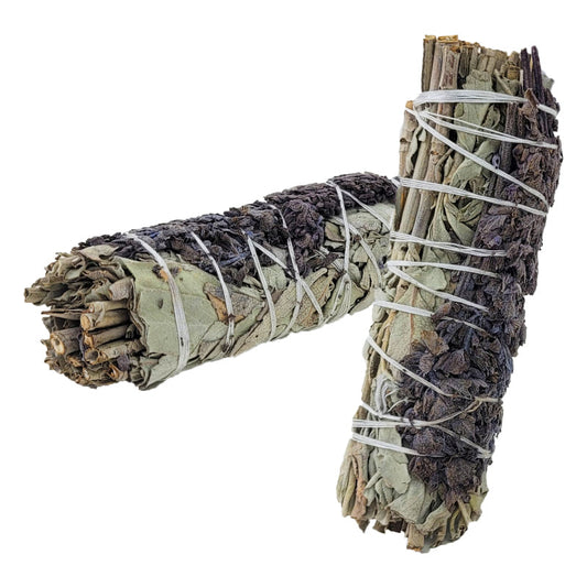 White Sage & Lavender 4" Bundle Smudge Stick