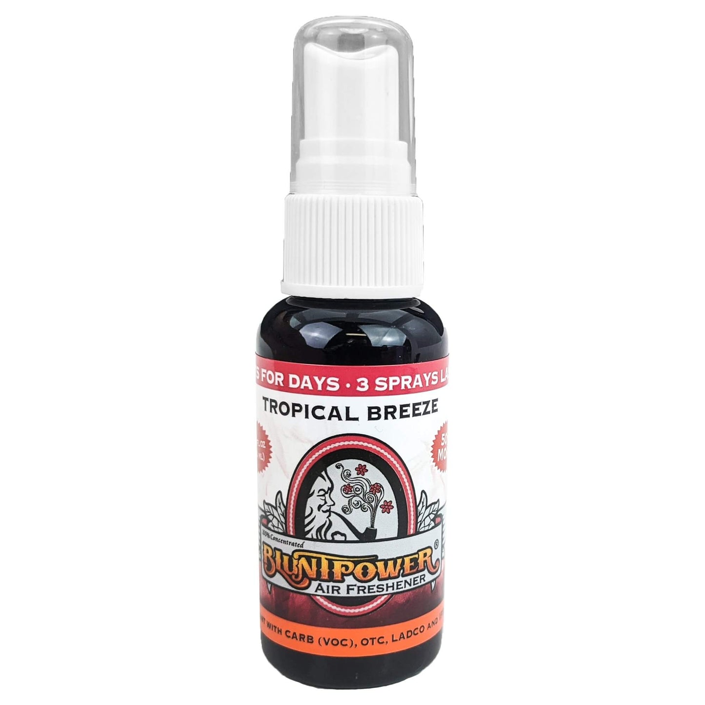 Blunt Power Spray 1.5 OZ Tropical Breeze Red Scent