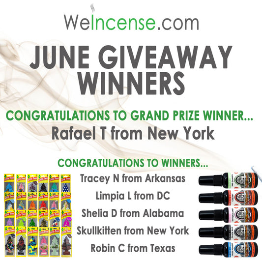 Congrats to June's Giveaway Winners!