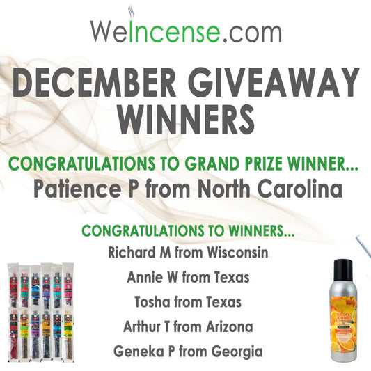 Congrats to December's Giveaway Winners!