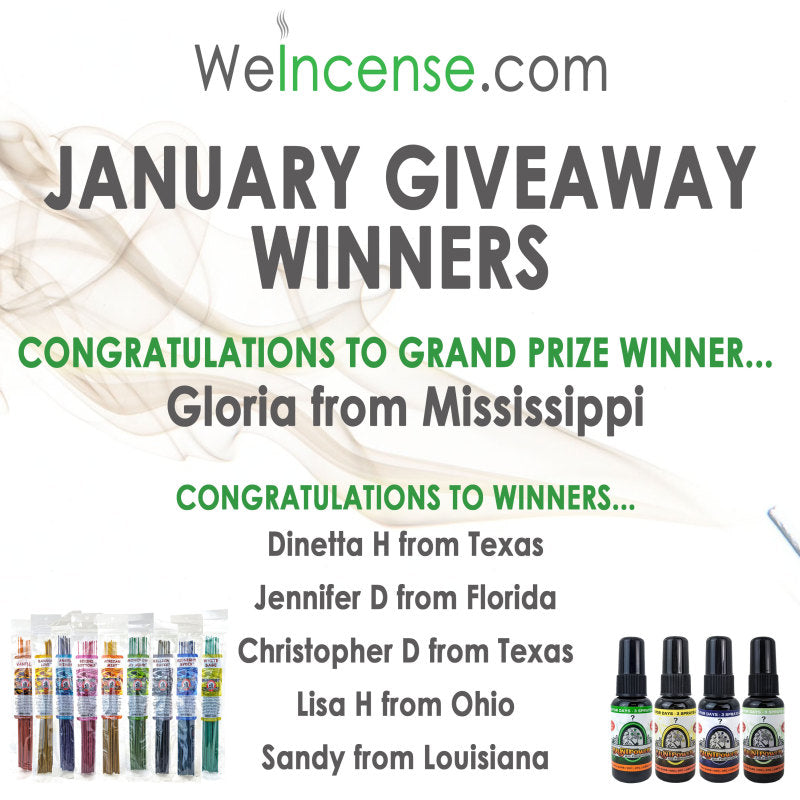 Congrats to January's Giveaway Winners!