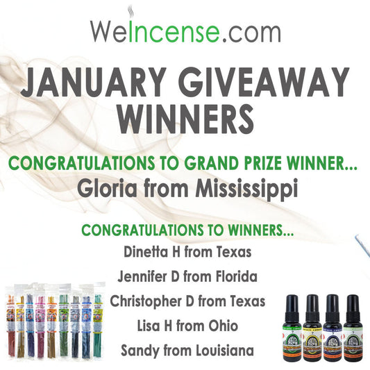 Congrats to January's Giveaway Winners!