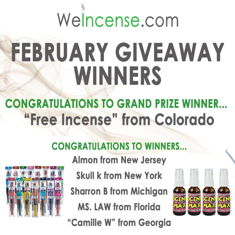 Congrats to February's Giveaway Winners!