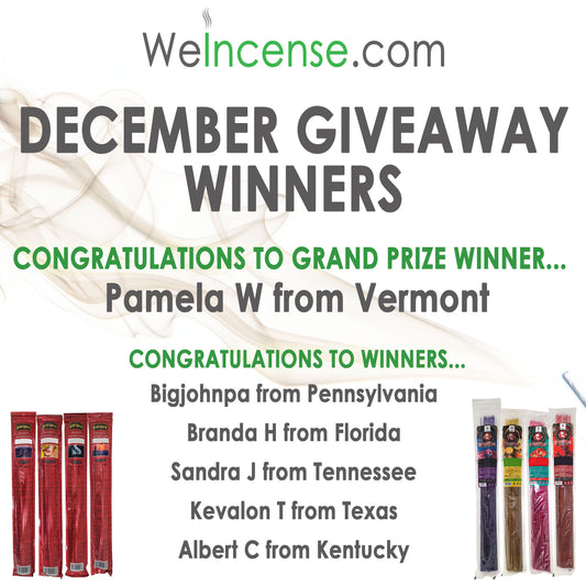 Congrats to December's Giveaway Winners!