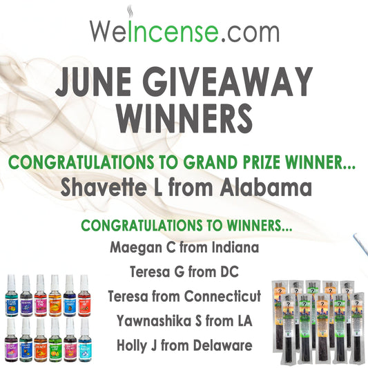 Congrats to June's Giveaway Winners!