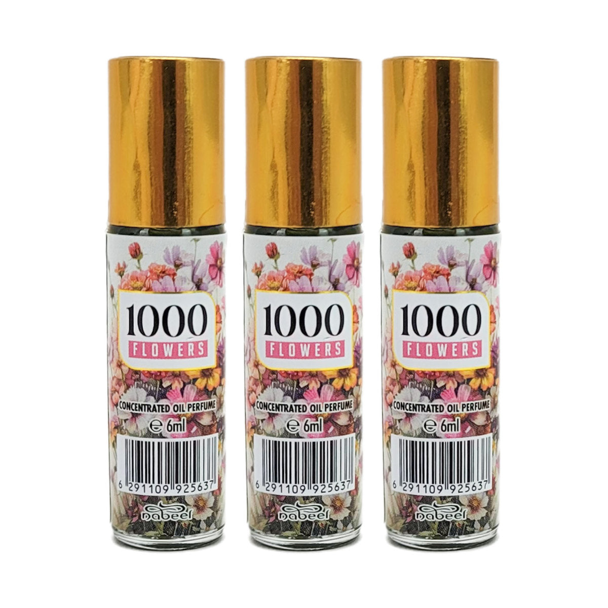 6ml Roll-On Body Oil Perfume, 1000 Flowers Scent by Nabeel