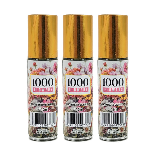 6ml Roll-On Body Oil Perfume, 1000 Flowers Scent by Nabeel