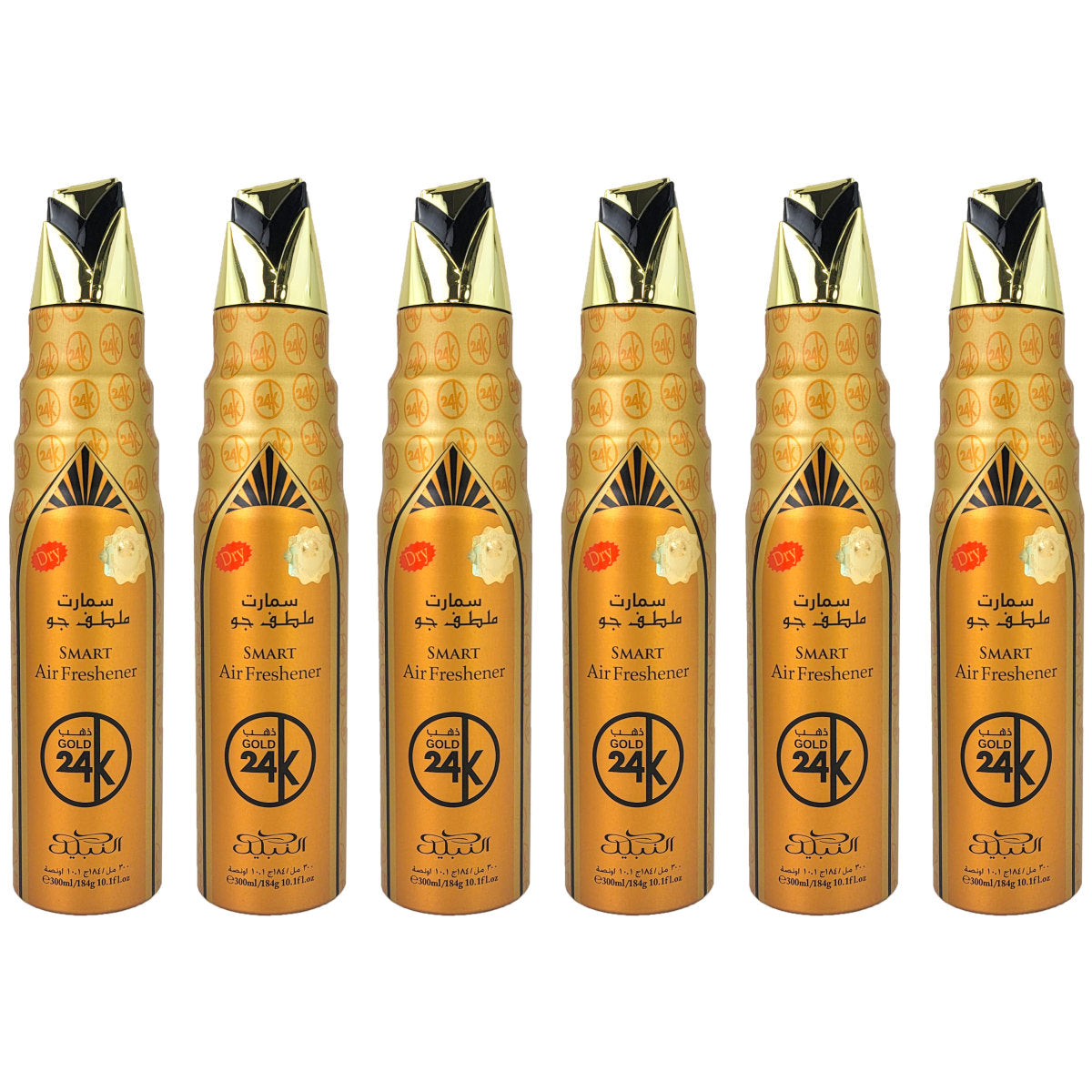 24K Gold Scent Dry Aerosol Air Freshener Spray, 300ml, by Nabeel