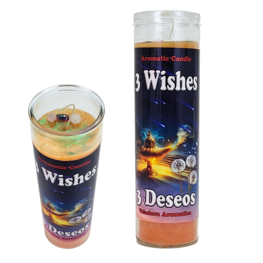 Prepared 7 Day Candle, 3 Wishes, by Mama Mojo