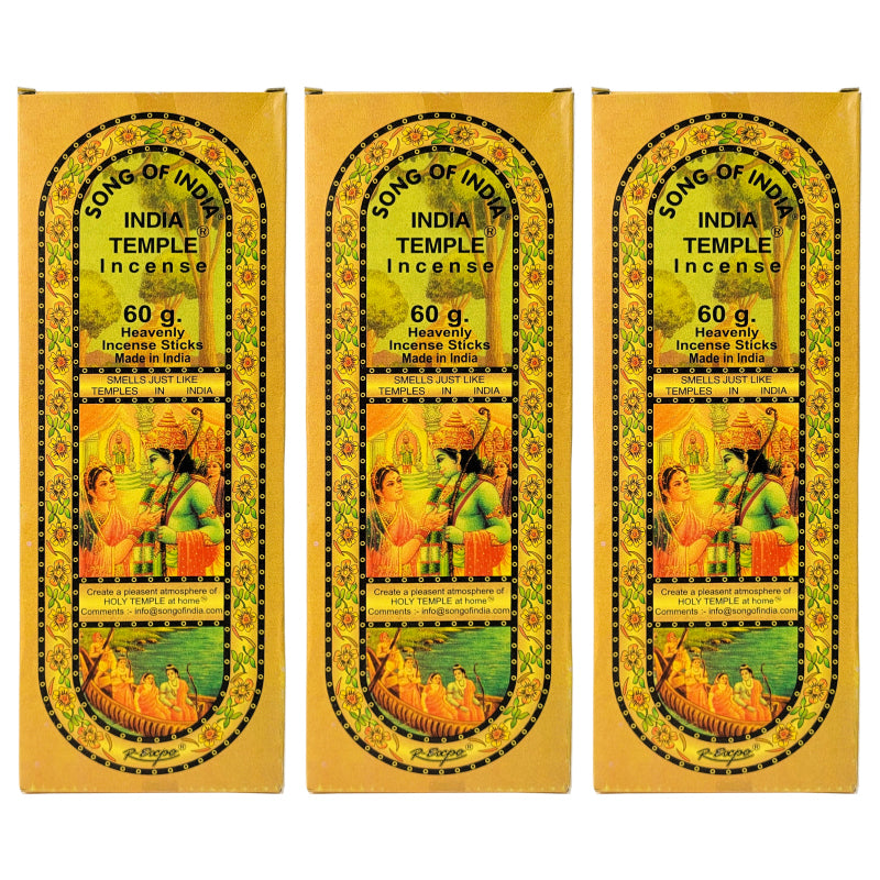 Song of India India Temple Incense Sticks, 60g Pack
