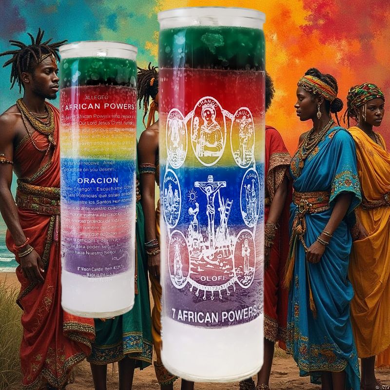 7 Day Candle, Seven African Powers (7 Color)