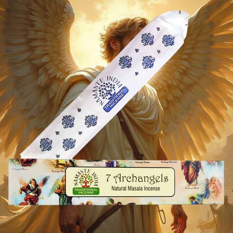 7 Archangels 15g 8" Incense Pack, by Namaste India