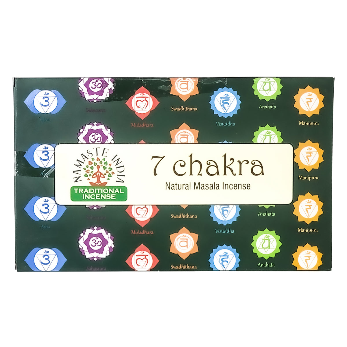 7 Chakra 15g 8" Incense Pack, by Namaste India