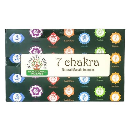 7 Chakra 15g 8" Incense Pack, by Namaste India