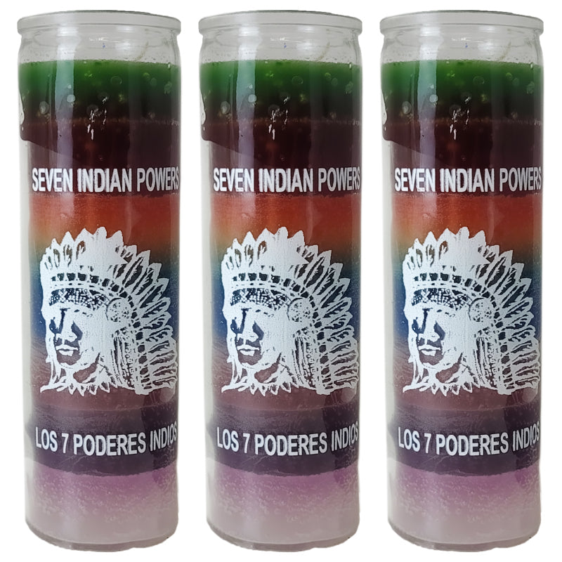 7 Day Candle, Seven Indian Powers (7 Color)