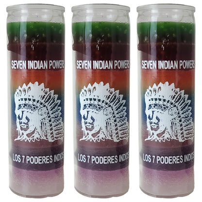7 Day Candle, Seven Indian Powers (7 Color)