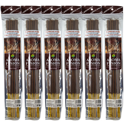 7 African Musk Scent Aroma Fusion 19" Jumbo Incense, 10-Stick Pack