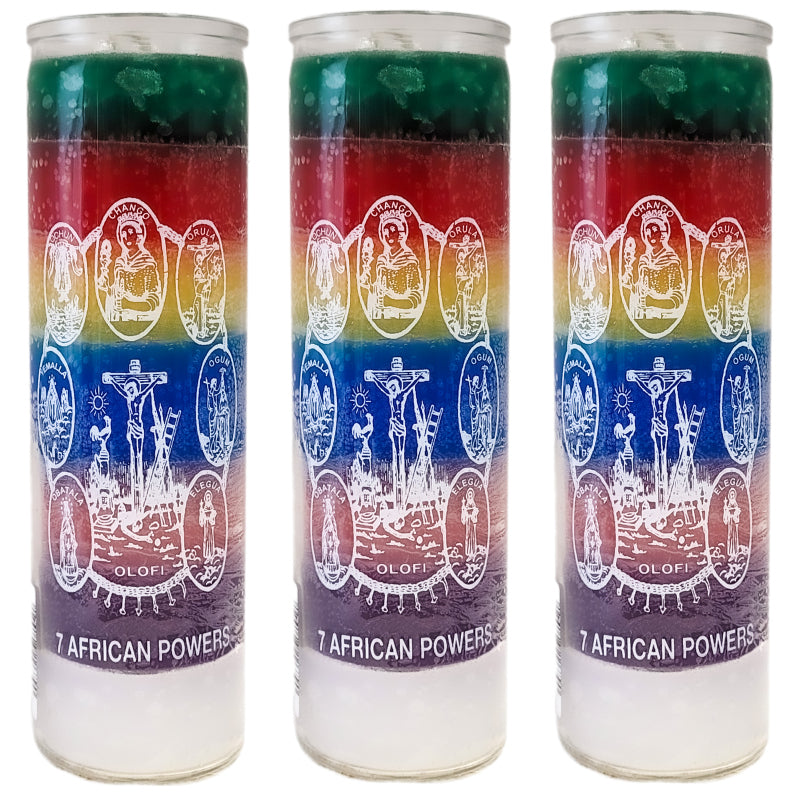 7 Day Candle, Seven African Powers (7 Color)