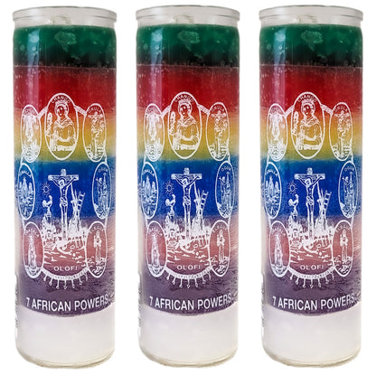 7 Day Candle, Seven African Powers (7 Color)