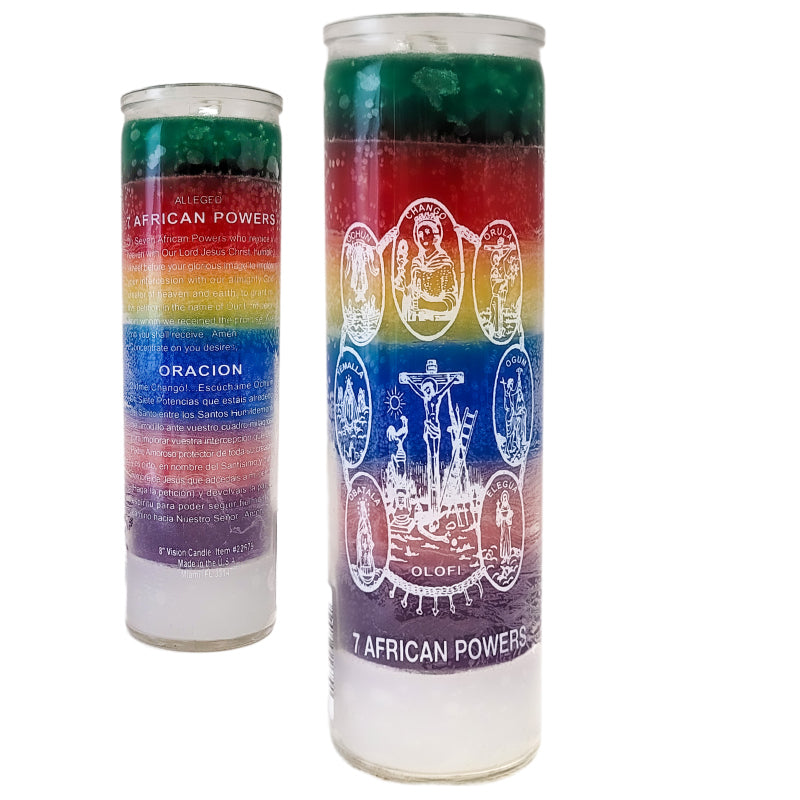 7 Day Candle, Seven African Powers (7 Color)