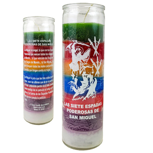 7 Day Candle, 7 Powerful Swords of St. Michael