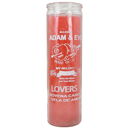 7 Day Candle, Adam & Eve (Pink)