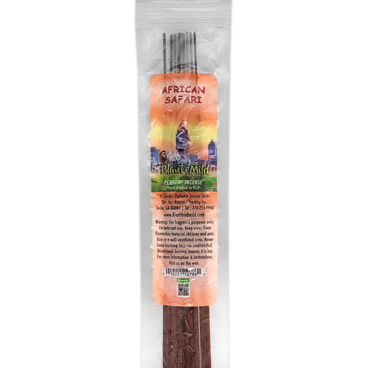 African Safari 10.5" Blunt & Mild Incense, 20g Pack