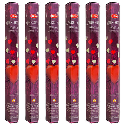 HEM Incense Sticks 20-Stick Hex Packs, Aphrodisia Scent