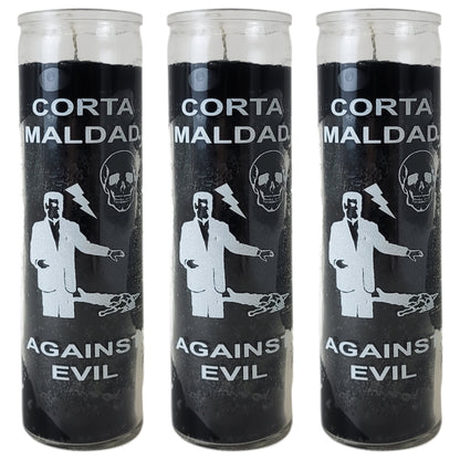 7 Day Candle, Against Evil (Black)