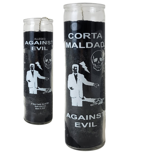 7 Day Candle, Against Evil (Black)