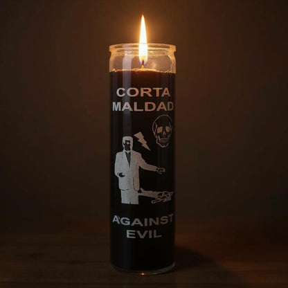 7 Day Candle, Against Evil (Black)