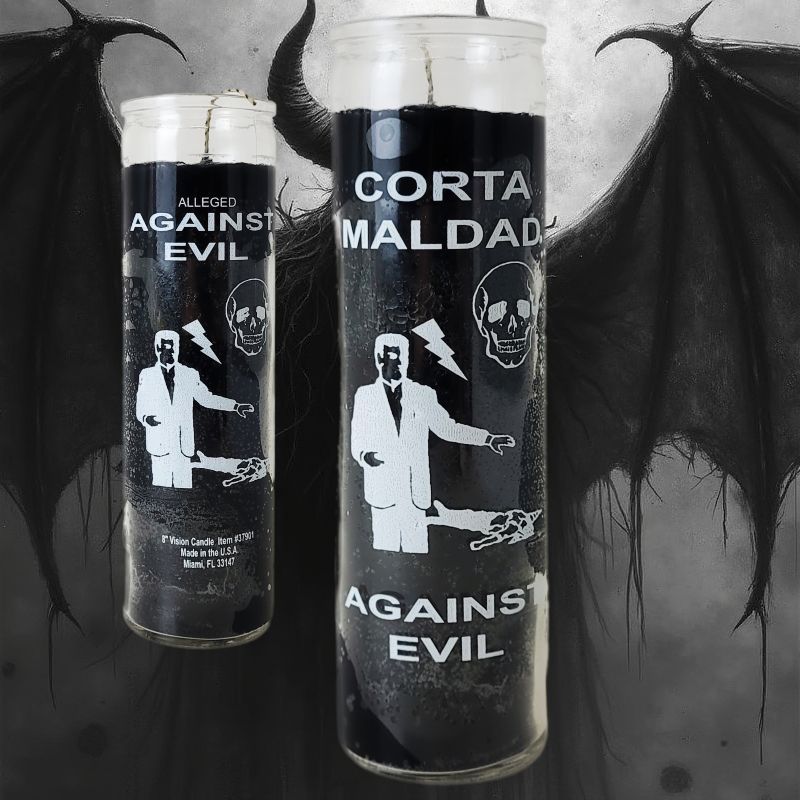 7 Day Candle, Against Evil (Black)