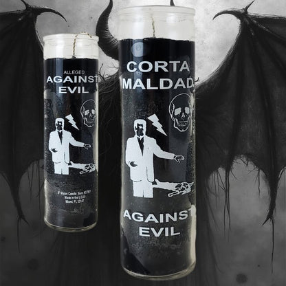 7 Day Candle, Against Evil (Black)