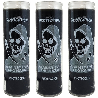 7 Day Candle, Protection Against Evil And Harm (Black)