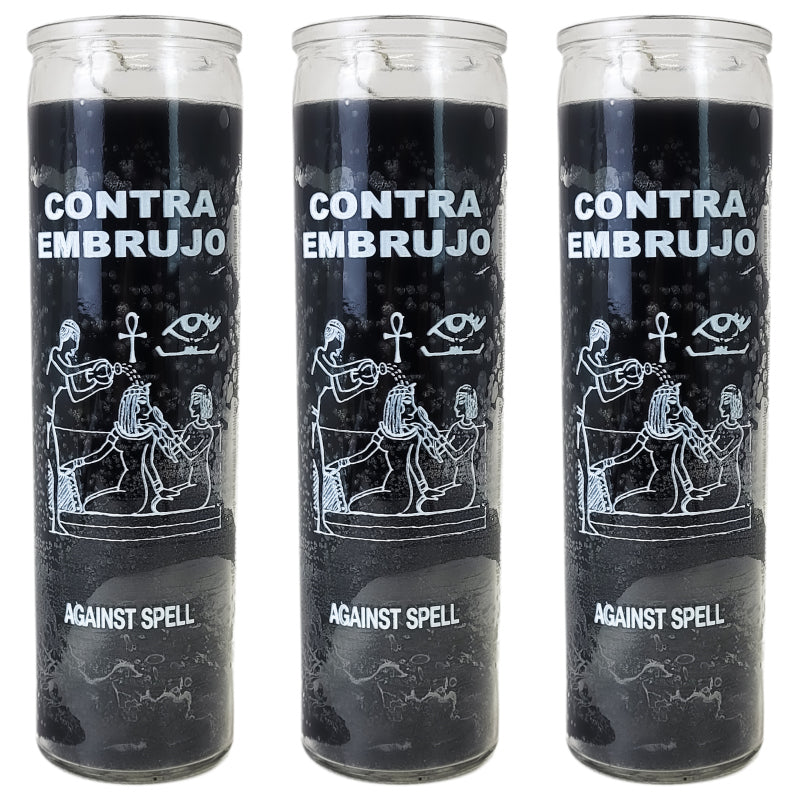 7 Day Candle, Against Spell (Black)
