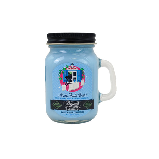 MINI 3" Ahhh, That's Fresh! Jar Candle, 4oz Odor & Smoke Killer, by Beamer Candle Co