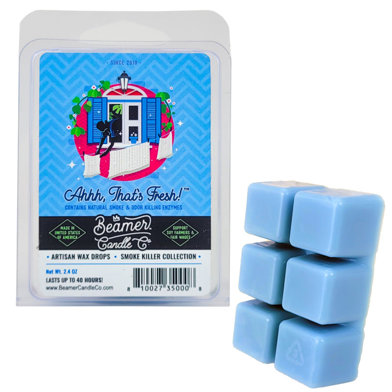 Aah, That's Fresh! Scent, Wax Drop Melts Odor & Smoke Killer, by Beamer Candle Co