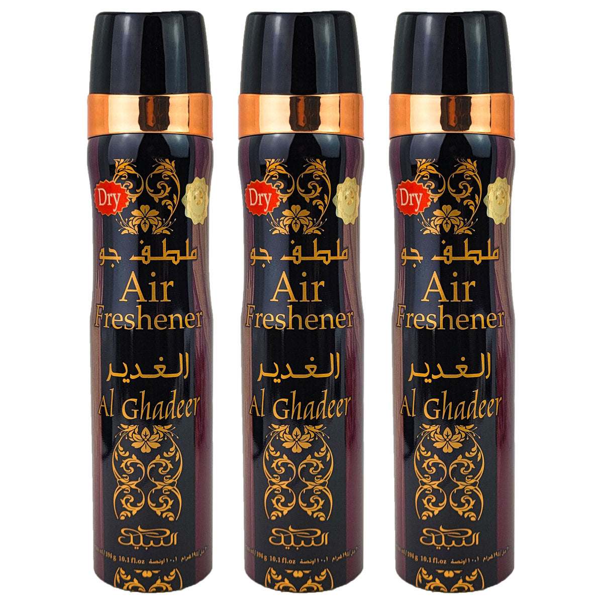 Al Ghadeer Scent Dry Aerosol Air Freshener Spray, 300ml, by Nabeel
