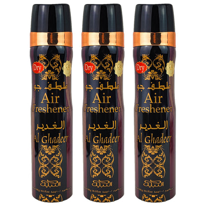 Al Ghadeer Scent Dry Aerosol Air Freshener Spray, 300ml, by Nabeel