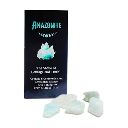 Amazonite 15g 8" Incense Pack + Crystals, by Crystal Magic Incense