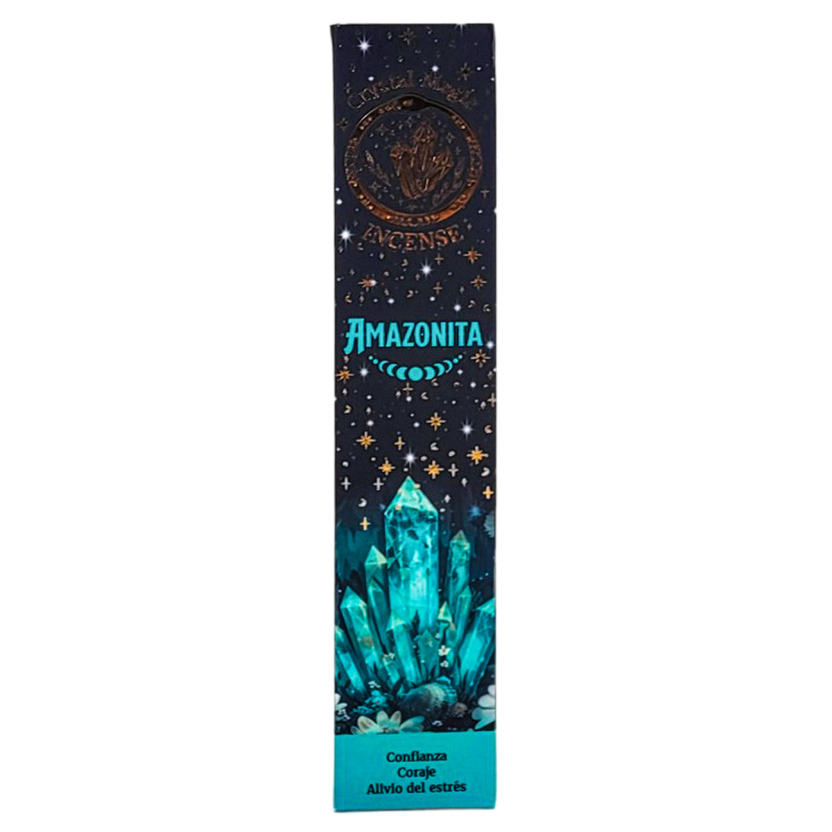 Amazonite 15g 8" Incense Pack + Crystals, by Crystal Magic Incense