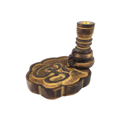 OM Design 5" Wooden Incense Backflow Cone Burner