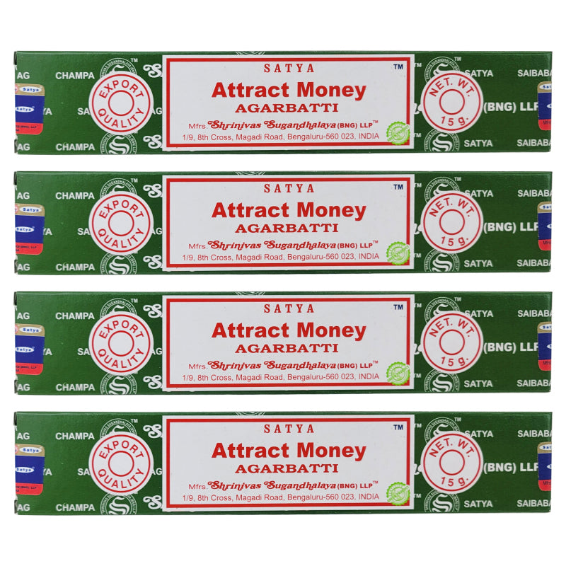 Attract Money Scent Incense Sticks by Satya BNG, 15g Packs