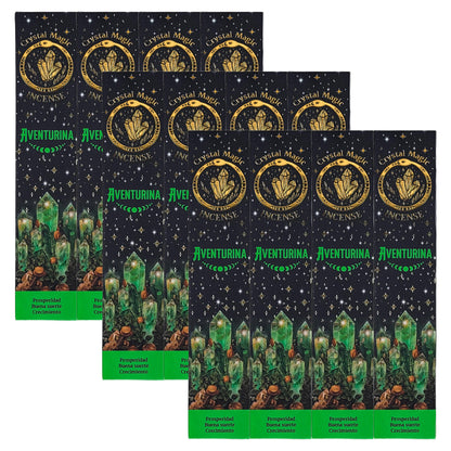 Aventurine 15g 8" Incense Pack + Crystals, by Crystal Magic Incense