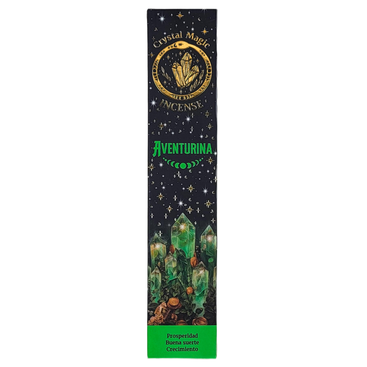 Aventurine 15g 8" Incense Pack + Crystals, by Crystal Magic Incense