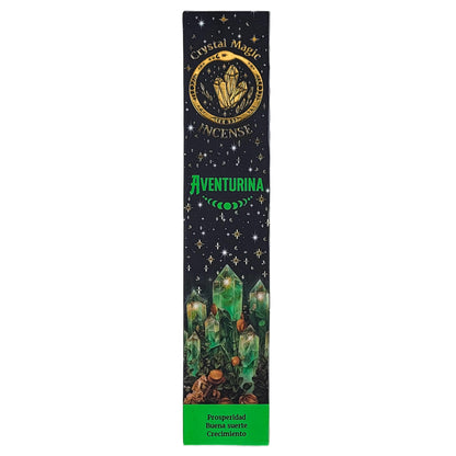 Aventurine 15g 8" Incense Pack + Crystals, by Crystal Magic Incense