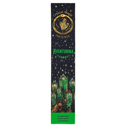 Aventurine 15g 8" Incense Pack + Crystals, by Crystal Magic Incense