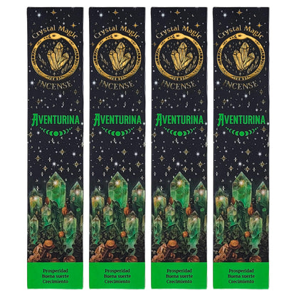 Aventurine 15g 8" Incense Pack + Crystals, by Crystal Magic Incense
