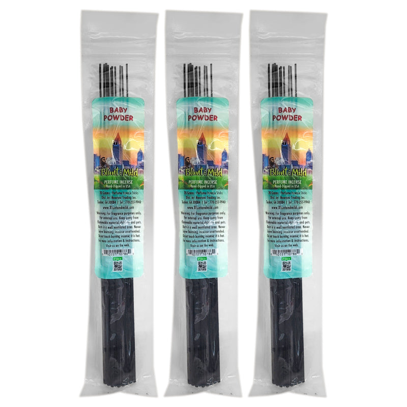 Baby Powder 10.5" Blunt & Mild Incense, 20g Pack